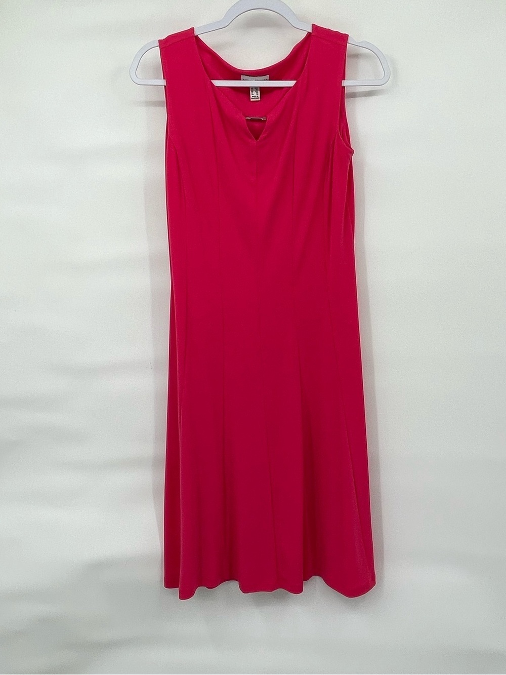 Susan Graver pink soft sleeveless midi dress